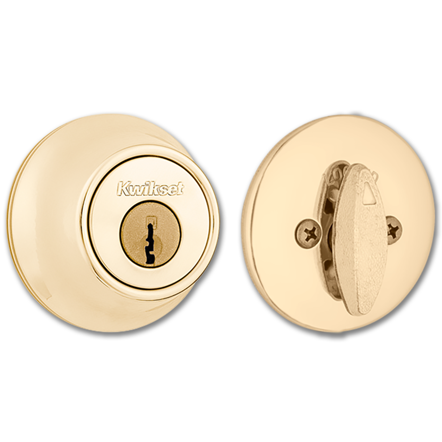 Chadwell Supply. KWIKSET DEADBOLT NO LATCH POLISHED BRASS