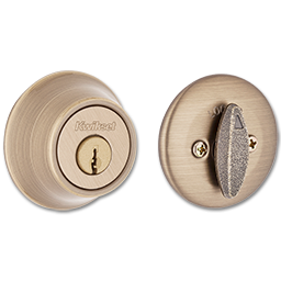 Show details for KWIKSET SMARTKEY SINGLE CYLINDER DEADBOLT - ANTIQUE BRASS Picture of KWIKSET SMARTKEY SINGLE CYLINDER DEADBOLT - ANTIQUE BRASS