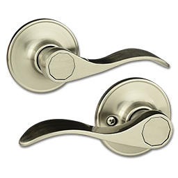Show details for MAXWELL WAVE HANDLE LEVER PASSAGE LOCK - SATIN NICKEL Picture of MAXWELL WAVE HANDLE LEVER PASSAGE LOCK - SATIN NICKEL