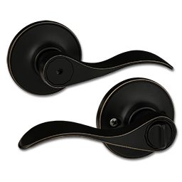 Show details for MAXWELL WAVE HANDLE LEVER PRIVACY LOCK - OIL RUBBED BRONZE Picture of MAXWELL WAVE HANDLE LEVER PRIVACY LOCK - OIL RUBBED BRONZE