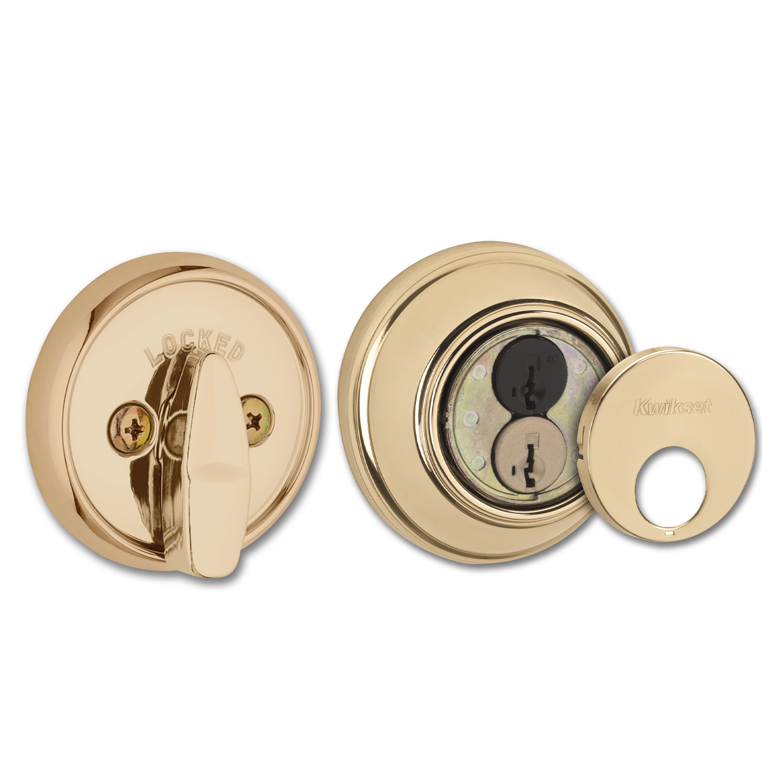 Chadwell Supply. KWIKSET SMARTKEY CONTROL DEADBOLT POL. BRASS