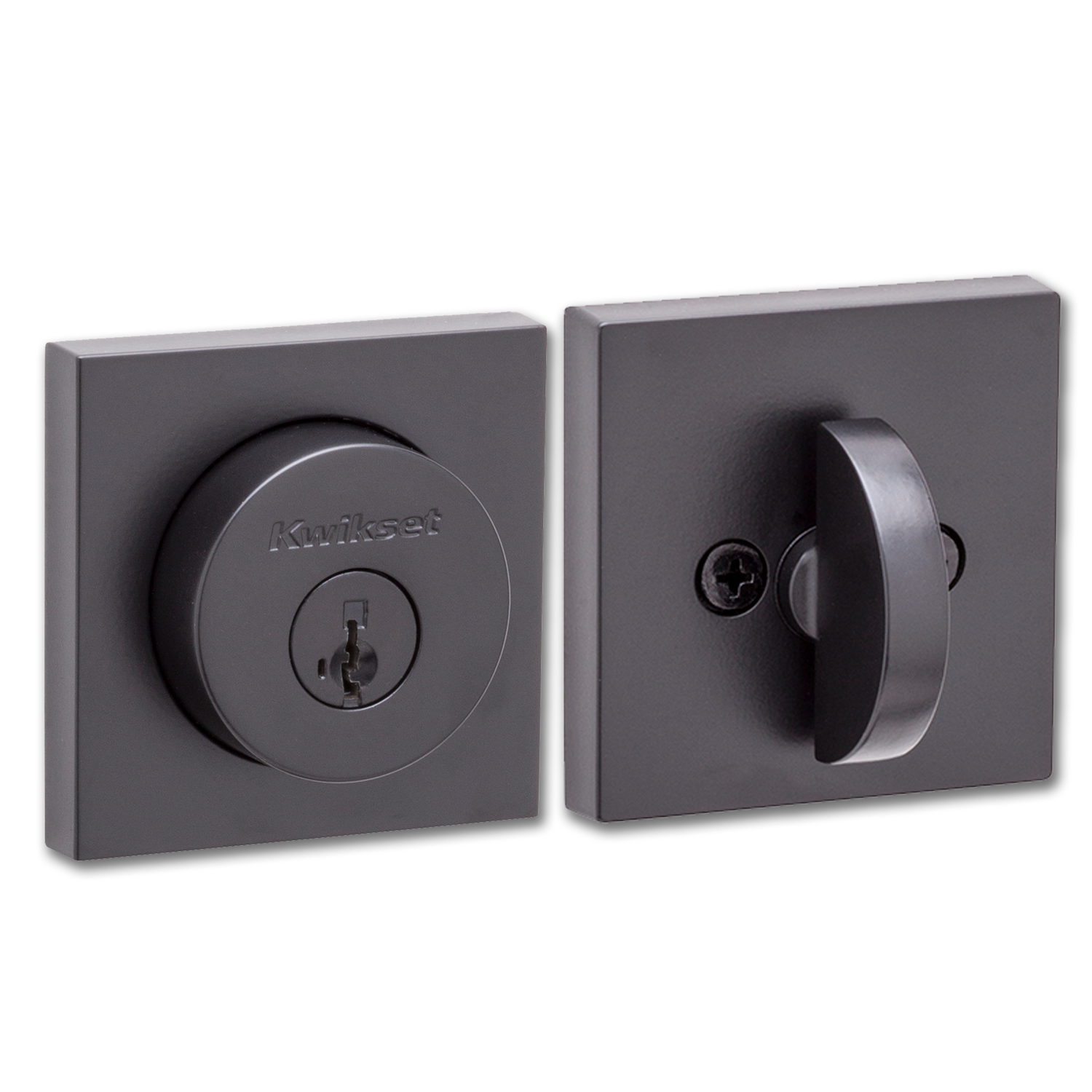 Chadwell Supply. KWIKSET HALIFAX SQUARE SINGLE CYLINDER DEADBOLT WITH