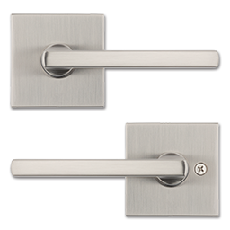 Show details for KWIKSET HALIFAX SQUARE SATIN NICKEL PASSAGE LEVER - SATIN NICKEL Picture of KWIKSET HALIFAX SQUARE SATIN NICKEL PASSAGE LEVER - SATIN NICKEL