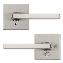 Show details for KWIKSET HALIFAX SQUARE SATIN NICKEL PRIVACY LEVER - SATIN NICKEL Picture of KWIKSET HALIFAX SQUARE SATIN NICKEL PRIVACY LEVER - SATIN NICKEL