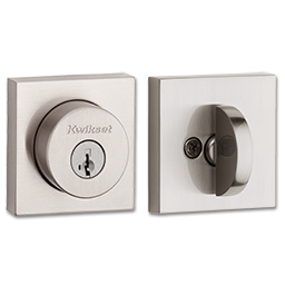 Show details for KWIKSET HALIFAX SQUARE SINGLE CYLINDER DEADBOLT WITH SMARTKEY - SATIN NICKEL Picture of KWIKSET HALIFAX SQUARE SINGLE CYLINDER DEADBOLT WITH SMARTKEY - SATIN NICKEL