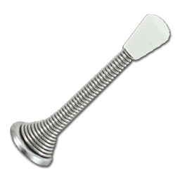 Show details for HEAVY DUTY SPRING DOOR STOP 3-1/8" - SATIN NICKEL Picture of HEAVY DUTY SPRING DOOR STOP 3-1/8" - SATIN NICKEL