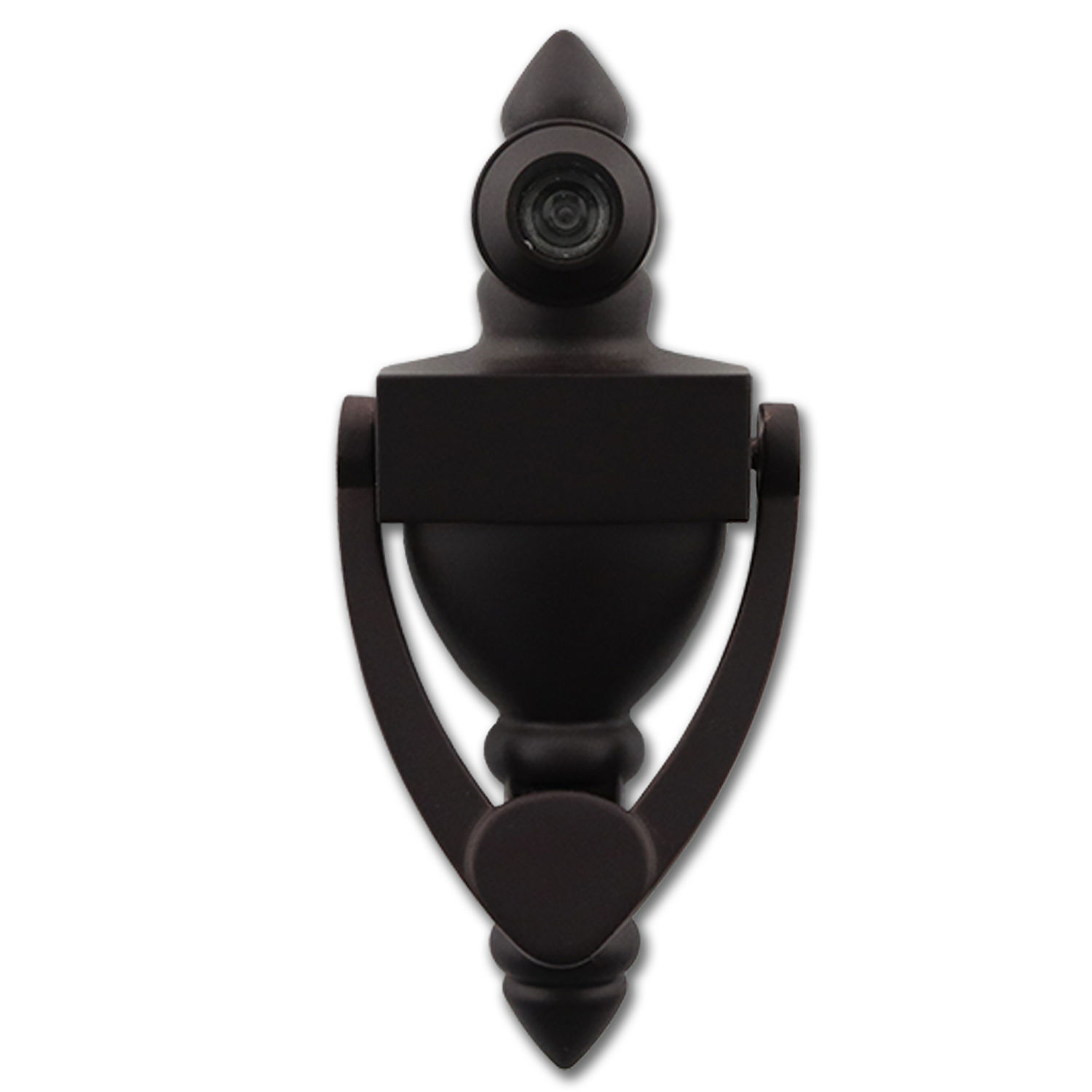 Chadwell Supply. DOOR KNOCKER WITH VIEWER 160° OIL RUBBED BRONZE
