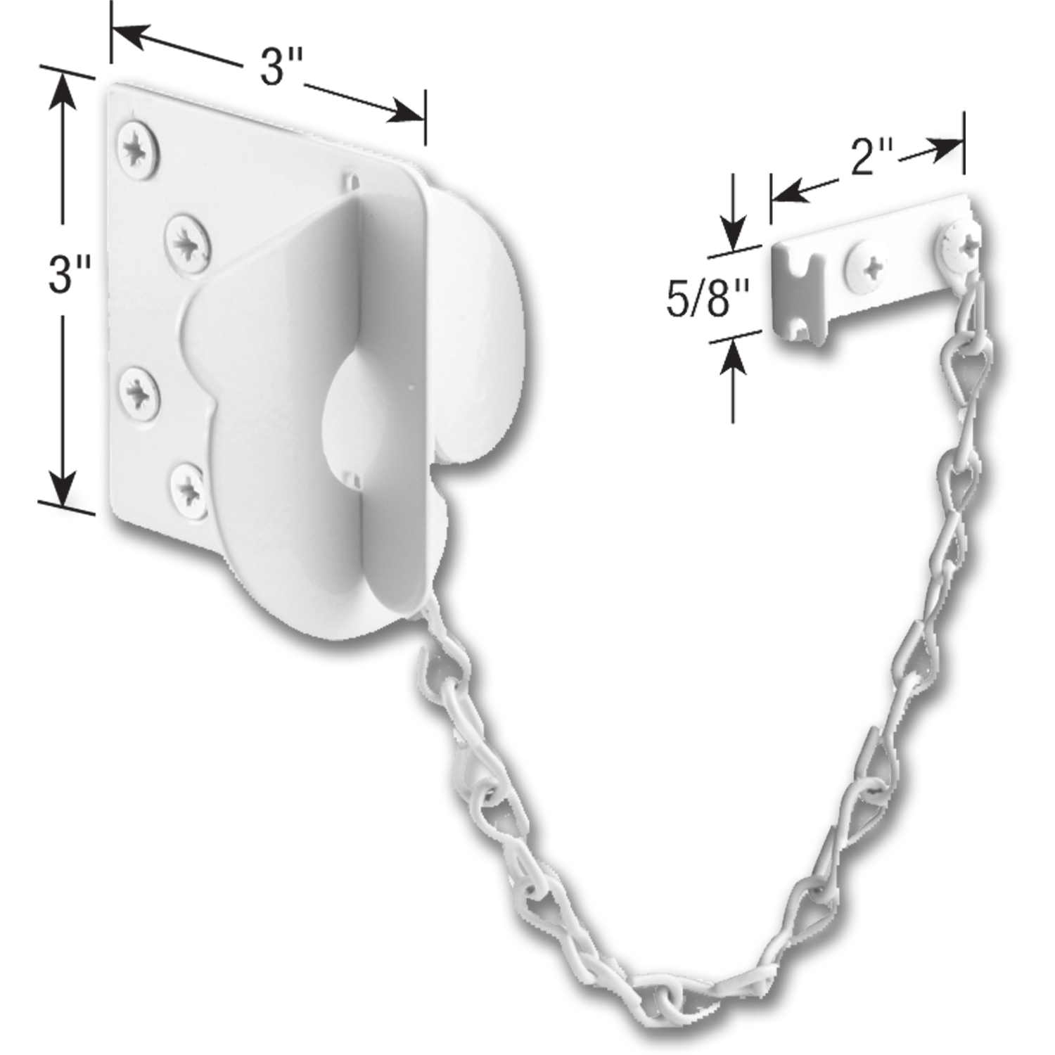 Chadwell Supply. TEXAS SECURITY DOOR LOCK WHITE