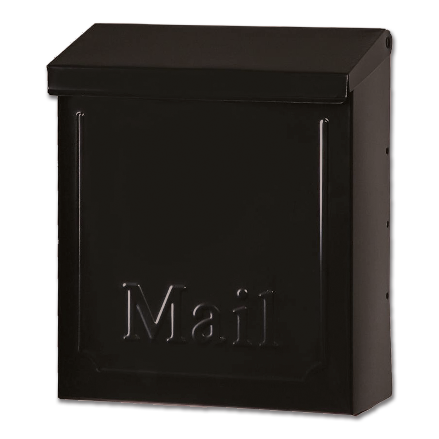 Chadwell Supply. LOCKABLE VERTICAL WALL MOUNT MAILBOX BLACK