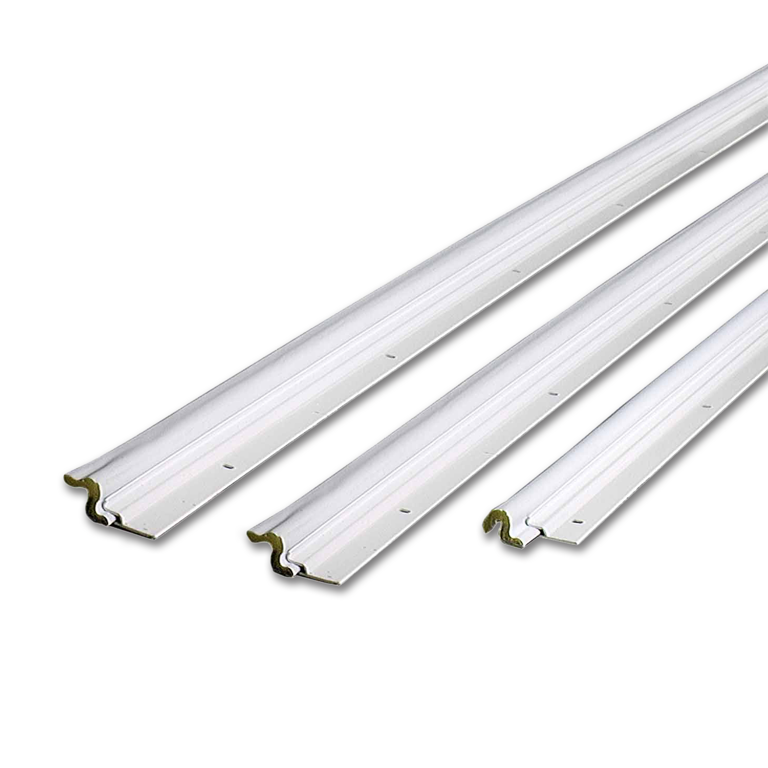 Chadwell Supply. COMPRESSION WEATHERSTRIP WITH ALUMINUM STOP WHITE