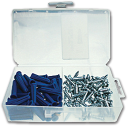 Show details for 5/16" PLASTIC ANCHOR & SCREW KIT W/#14 - 1-3/8" PAN HEAD SCREWS- 50/BX Picture of 5/16" PLASTIC ANCHOR & SCREW KIT W/#14 - 1-3/8" PAN HEAD SCREWS- 50/BX