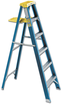 Show details for WERNER 8' FIBERGLASS STEP LADDER Picture of WERNER 8' FIBERGLASS STEP LADDER
