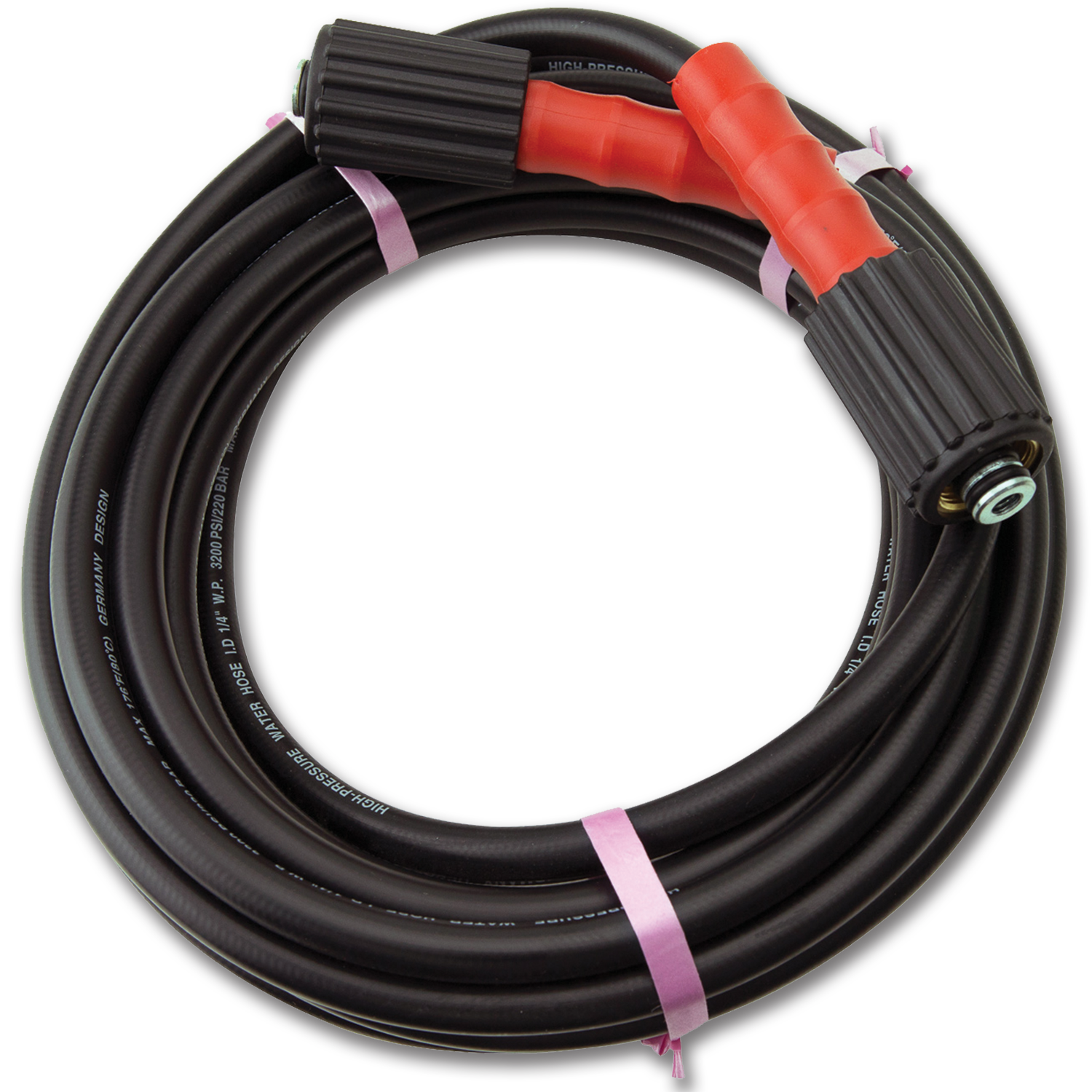 Chadwell Supply. 1/4" X 25' PLASTIC PRESSURE WASHER HOSE WITH SWIVEL