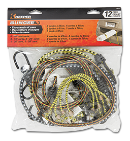 BUNGEE STRETCH CORDS - 12PK