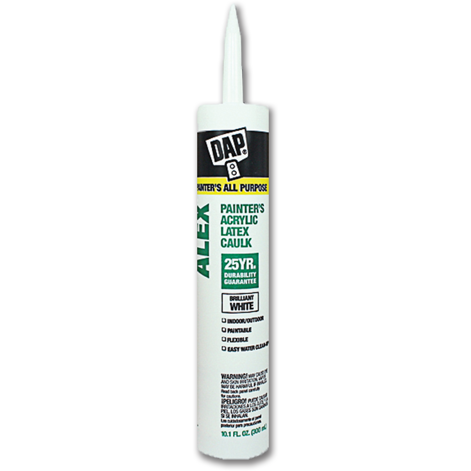 Chadwell Supply. DAP ALEX ACRYLIC LATEX WHITE CAULK 10.1 OZ. Chadwell Supply. DAP ALEX ACRYLIC LATEX WHITE CAULK 10.1 OZ.