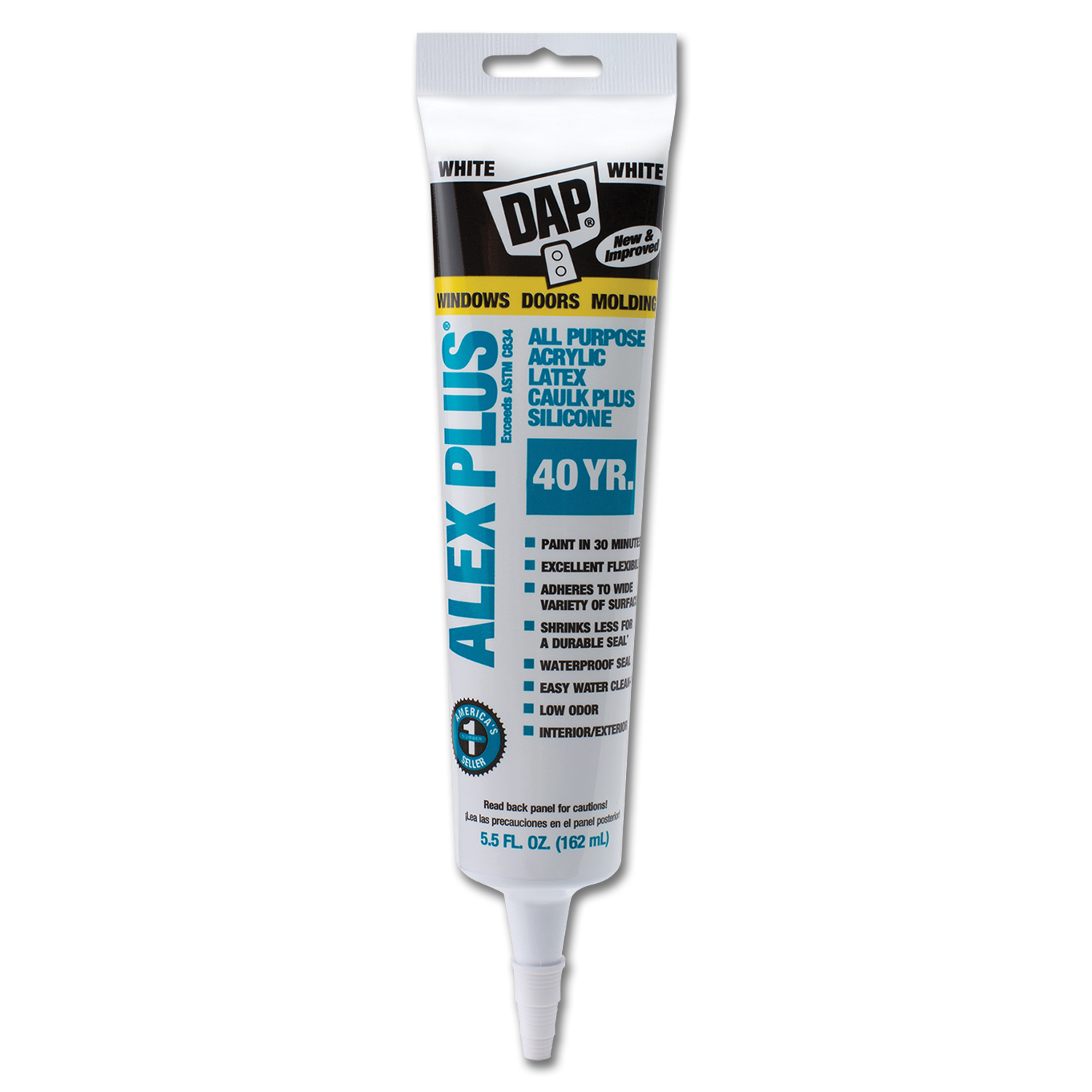 Chadwell Supply. DAP ALEX PLUS LATEX WHITE CAULK 5.5 OZ. 12/CS