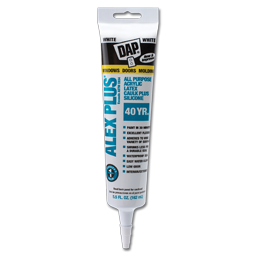 Show details for DAP ALEX PLUS LATEX WHITE CAULK - 5.5 OZ. - 12/CS Picture of DAP ALEX PLUS LATEX WHITE CAULK - 5.5 OZ. - 12/CS