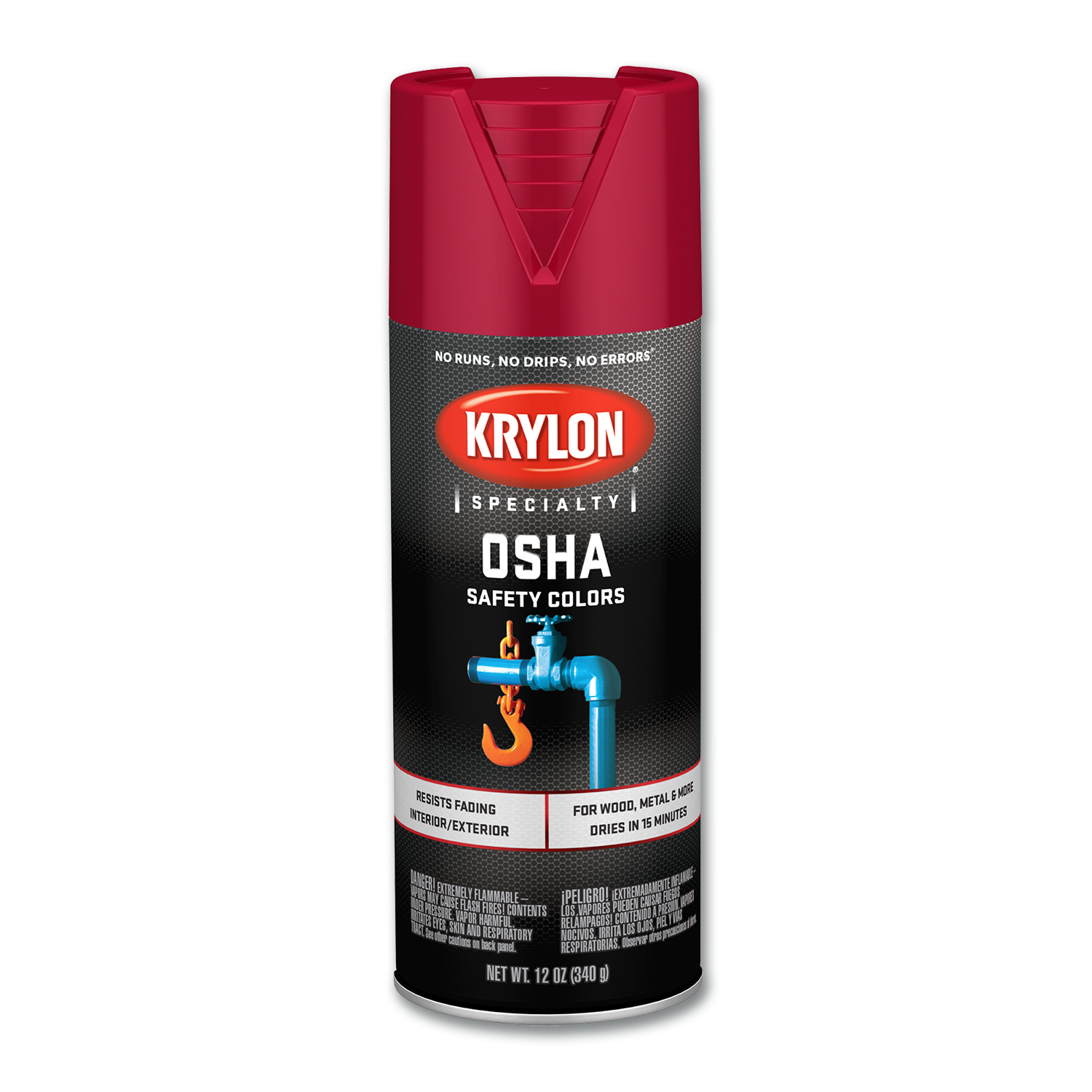 Chadwell Supply KRYLON TOUGH COAT OSHA RED SPRAY PAINT 12 OZ NET   455018 1500 