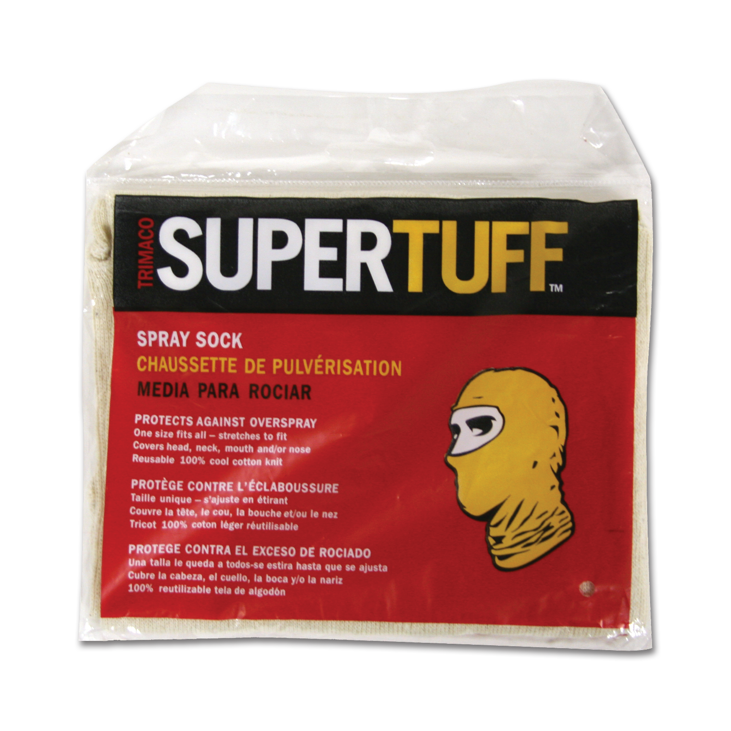 Chadwell Supply. SUPER TUFF 3WAY STRETCH SPRAY PAINT SOCK WITH HOOD 12/CS