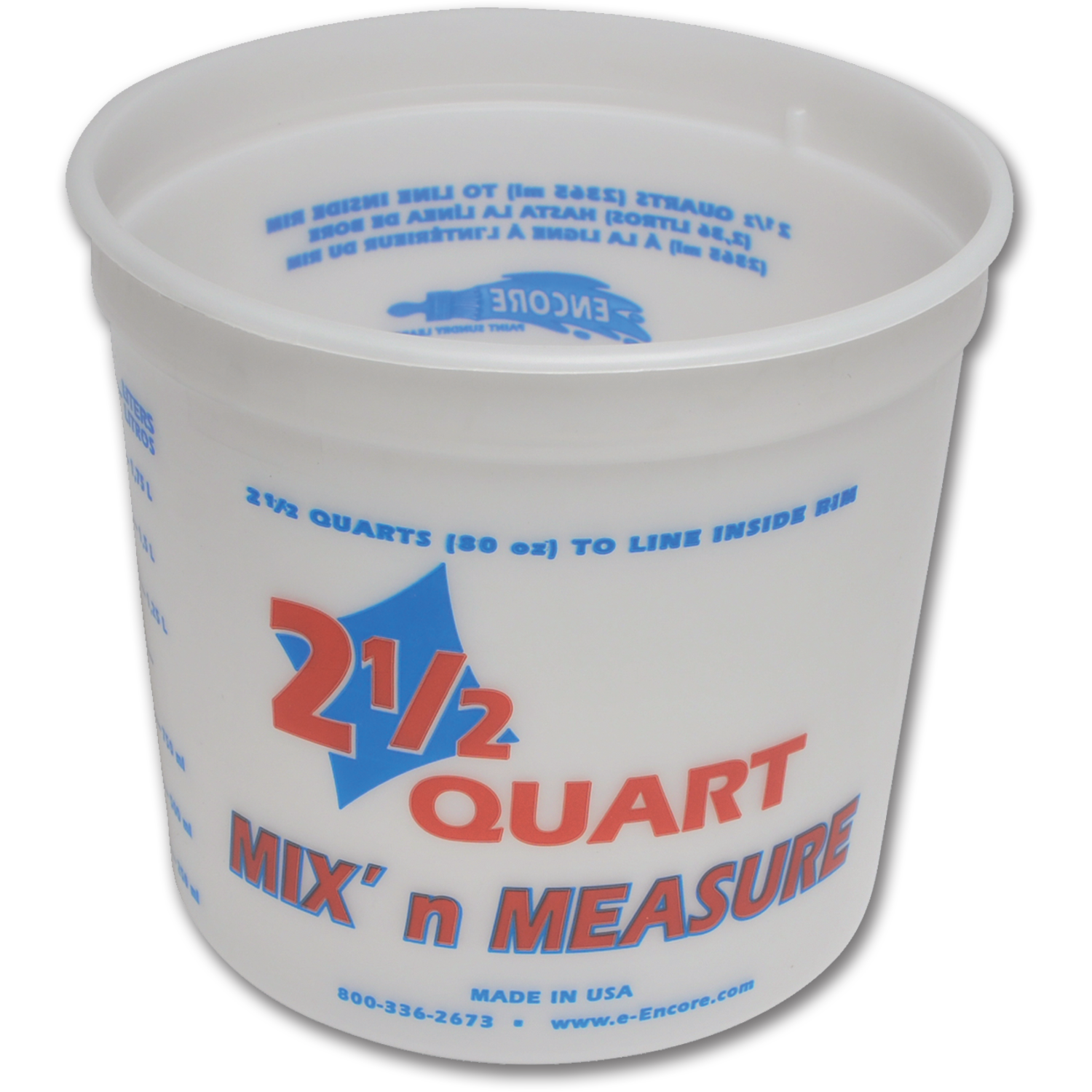 Chadwell Supply. GRADUATED PAINT PAIL 21/2 QT. (NO LID)