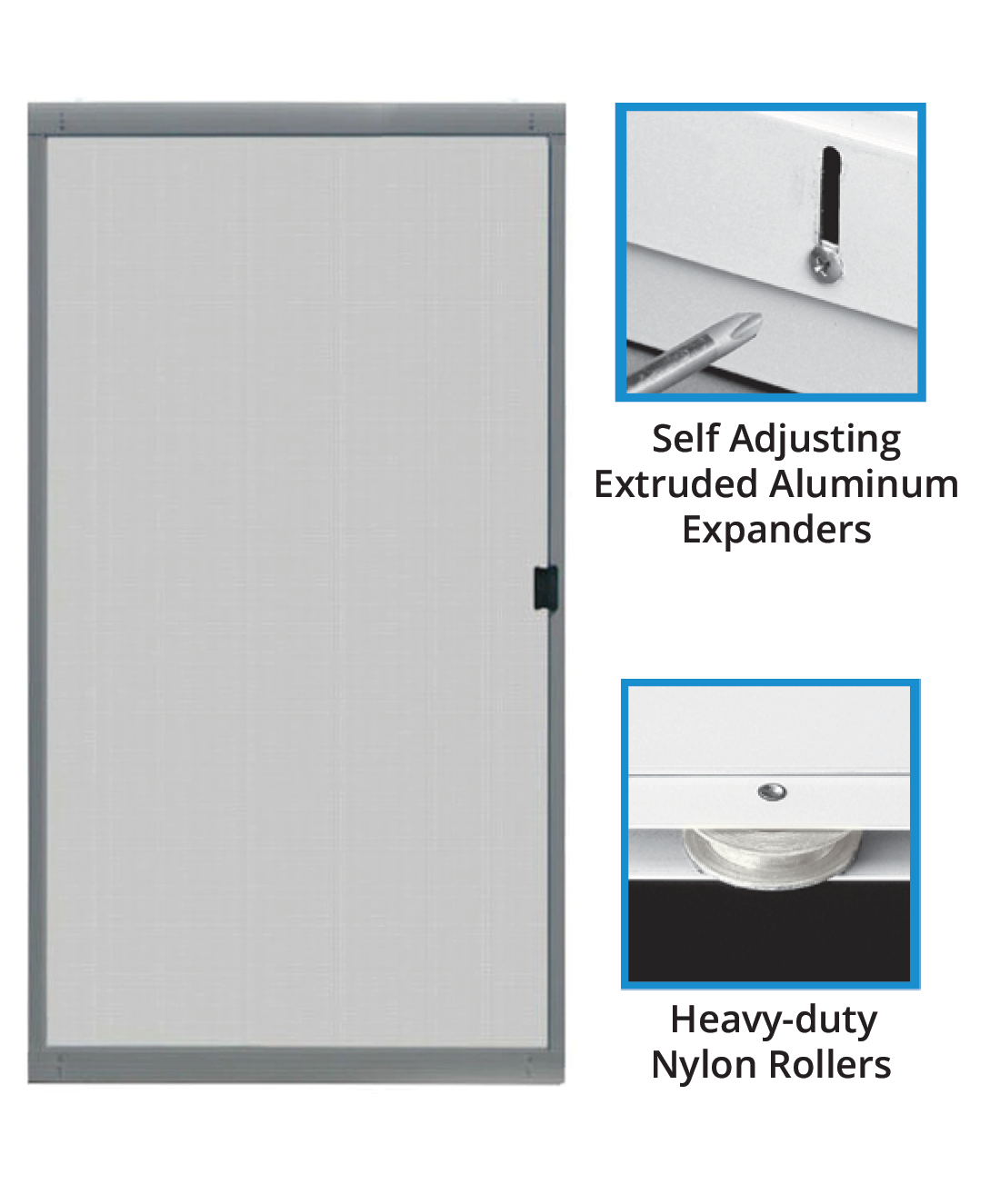 Chadwell Supply. 30" MILL EXPANDING ALUMINUM PATIO SCREEN DOOR