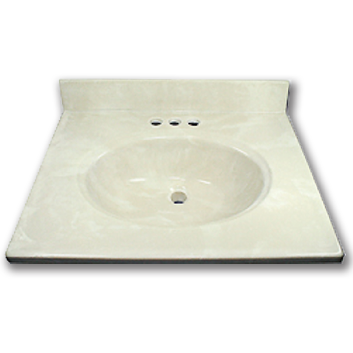 Chadwell Supply. 25" X 22" CULTURED MARBLE VANITY TOP WHITE