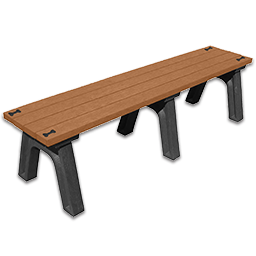 Show details for DSO- DOGIPARK 6' POLY BENCH WITH BONES - BLACK/CEDAR Picture of DSO- DOGIPARK 6' POLY BENCH WITH BONES - BLACK/CEDAR